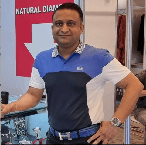 Rupak Kumar Agrawal at a diamond trade exhibition